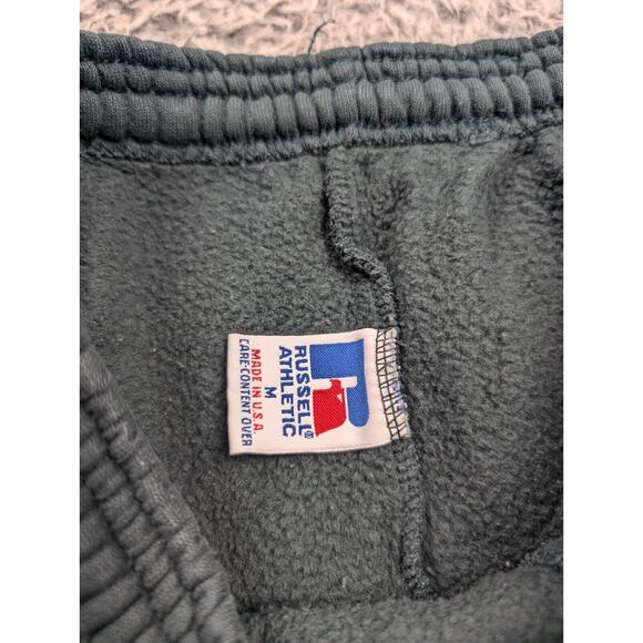 Vintage Russell Athletic Sweatpants Men Medium Green Joggers Made In USA 90s - Picture 4 of 9